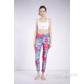 Mandala feminina estampada leggings de cintura alta elástica